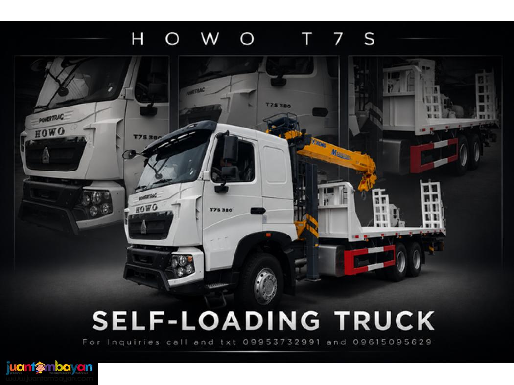 SINOTRUK HOWO T7S SELF-LOADING TRUCK WITH BOOM