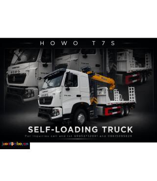 SINOTRUK HOWO T7S SELF-LOADING TRUCK WITH BOOM
