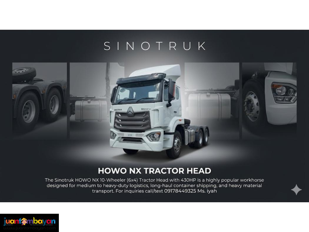 SINOTRUK HOWO NX 10 WHEELER TRACTOR HEAD 430HP 35 T