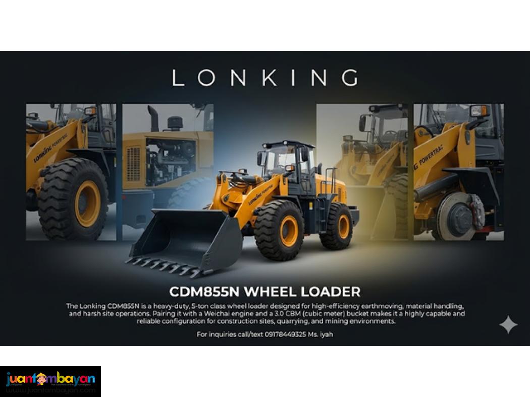 LONKING LG855N WHEEL LOADER- 3CBM