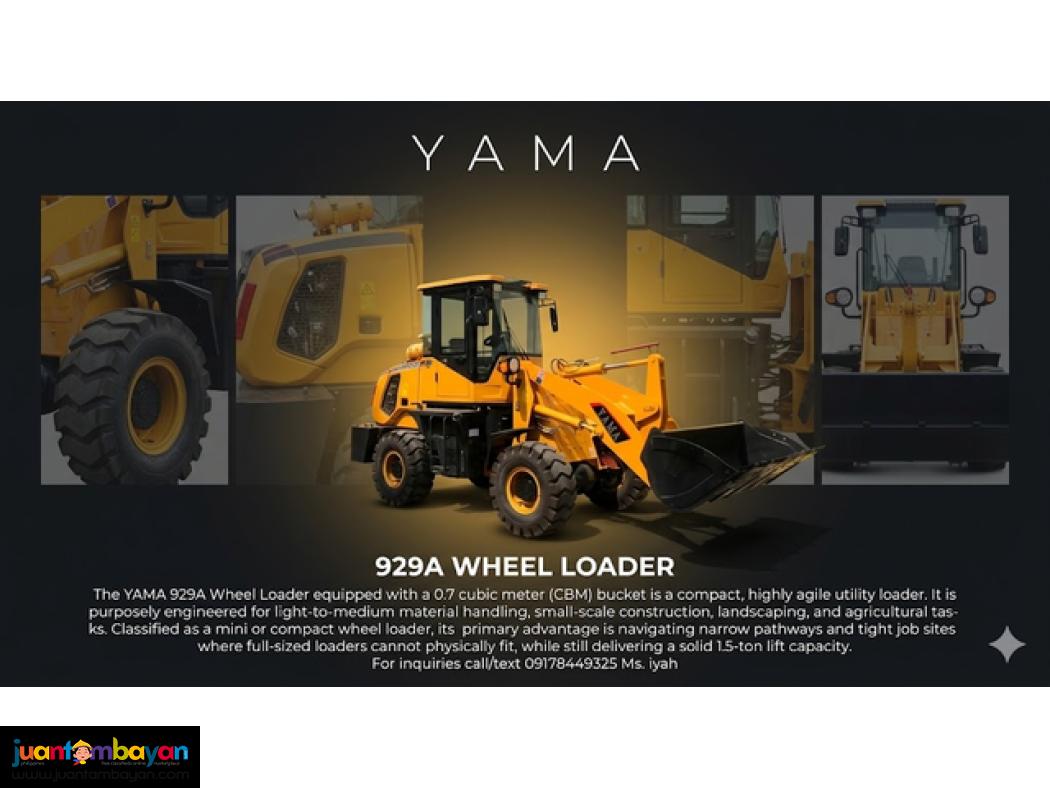 YAMA 929A WHEEL LOADER 0.7CBM