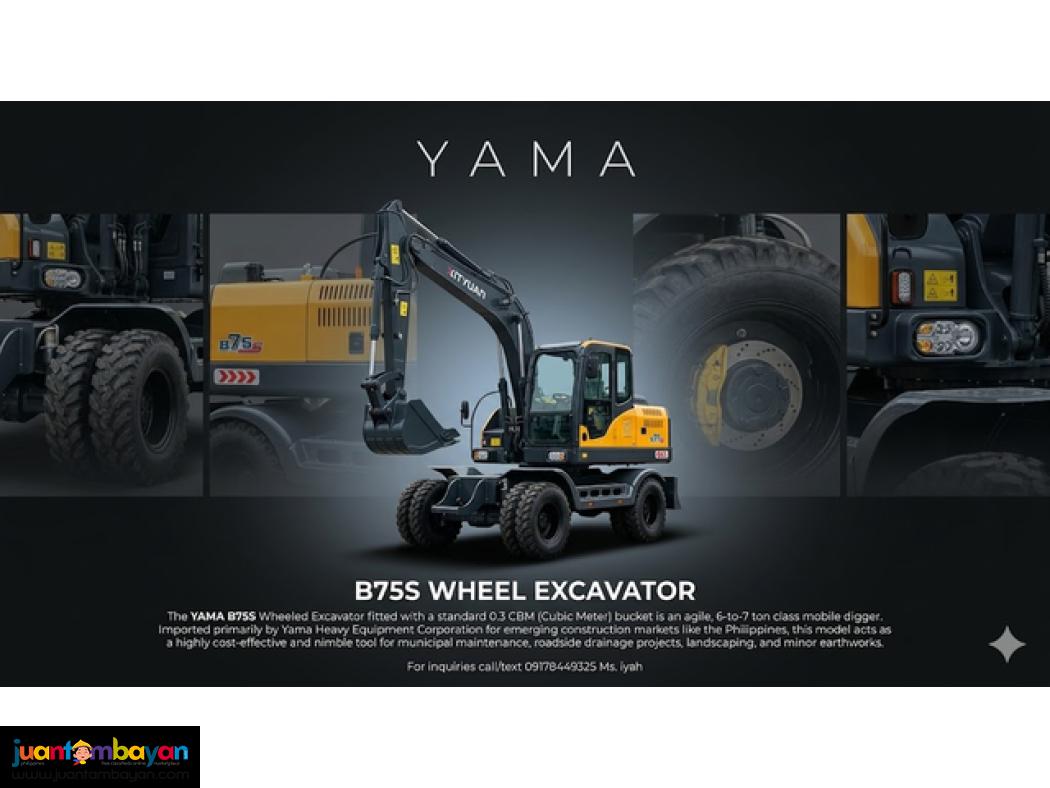 YAMA B75S WHEEL EXCAVATOR  0.3CBM