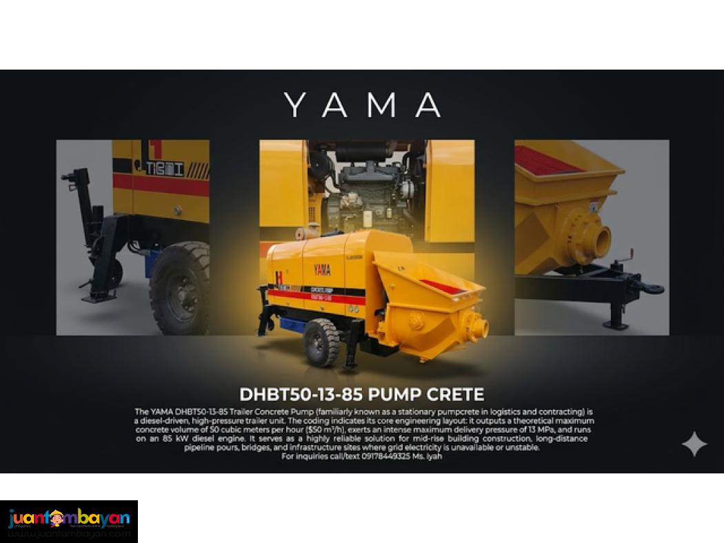 YAMA DHBT50-13-85 PUMP CRETE 50 m³ /h
