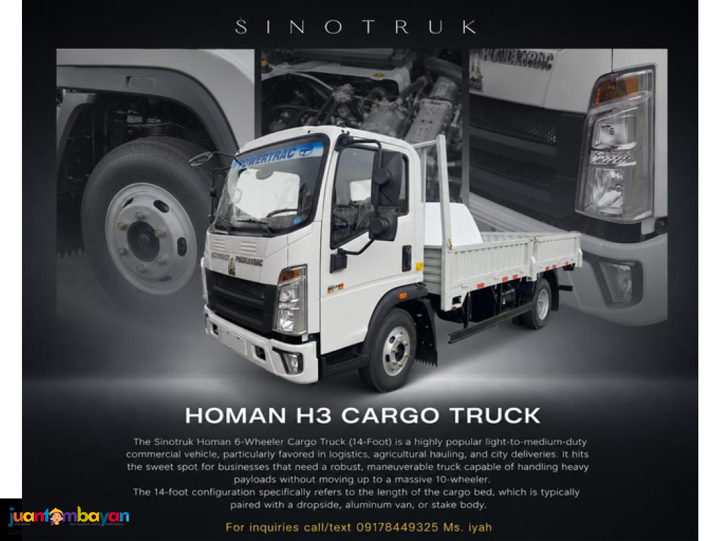 SINOTRUK HOMAN 6 WHEELER CARGO TRUCK 14 FEET