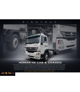 SINOTRUK HOMAN H5 6 WHEELER CAB AND CHASSIS 30 FEET