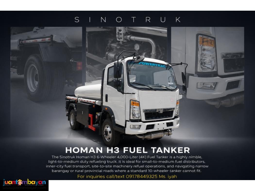 SINOTRUK HOMAN 6W FUEL TANKER 4K LITERS