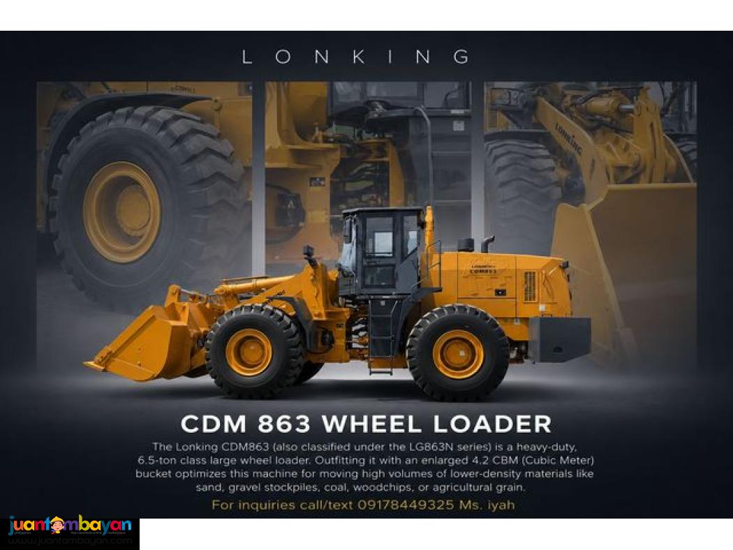 LONKING CDM863 WHEEL LOADER 4.2CBM