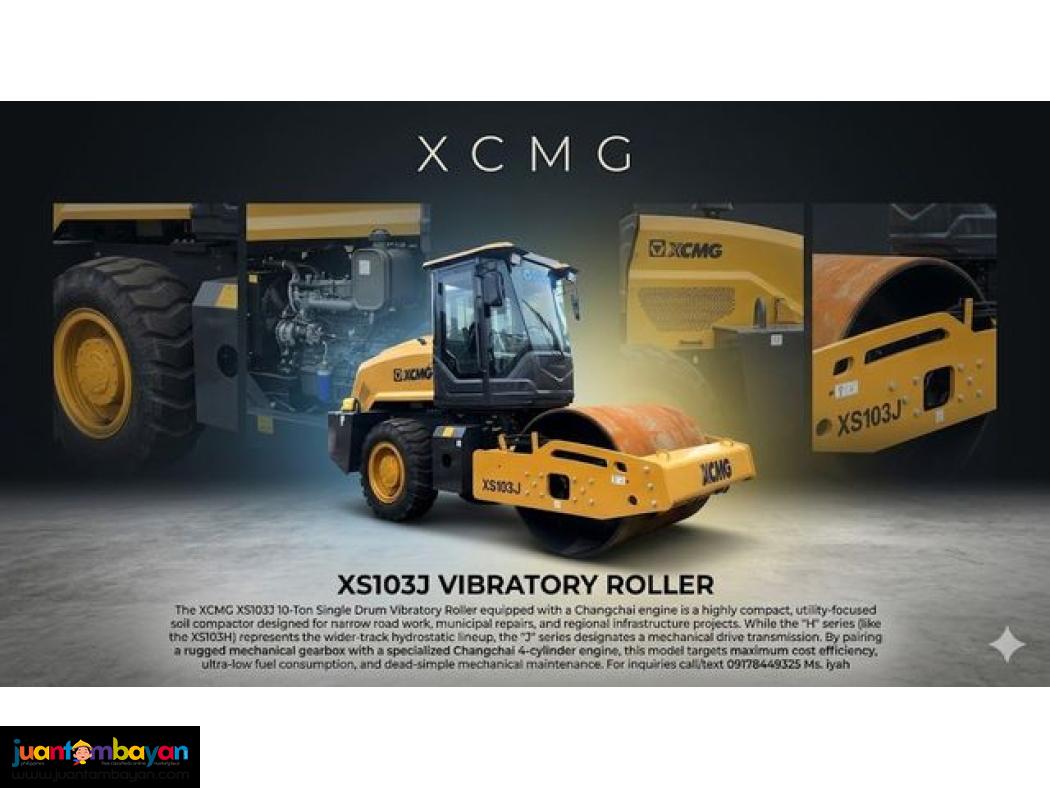 XCMG XS103J VIBRATORY ROLLER 10-TONS