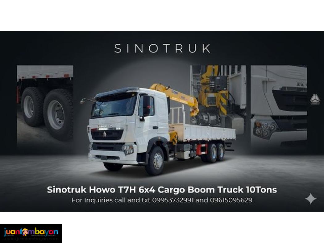SINOTRUK HOWO T7H 6X4 CARGO BOOM TRUCK 10-TONS