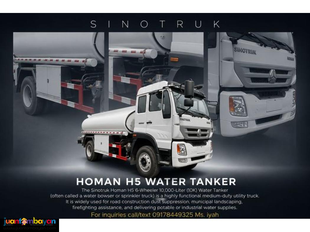 SINOTRUK HOMAN H5 4X2 SEWAGE TRUCK 10KL