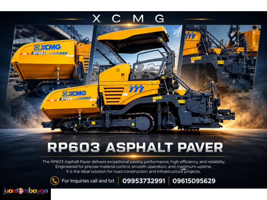 XCMG RP603 ASPHALT PAVER 6-METERS PAVING WIDTH
