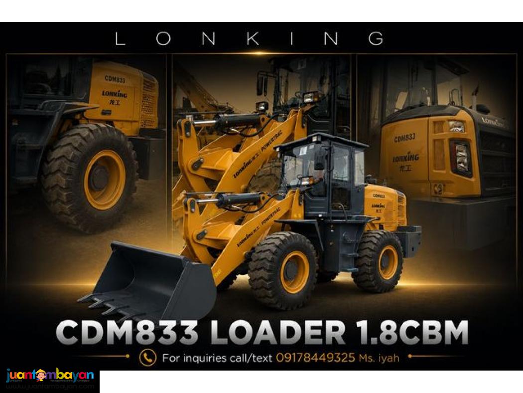 LONKING CDM833 WHEEL LOADER 1.8CBM
