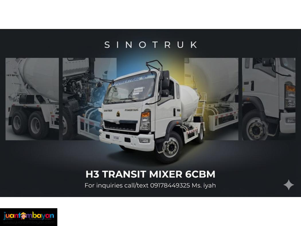 SINOTRUK HOMAN H3 TRANSIT MIXER 6CBM