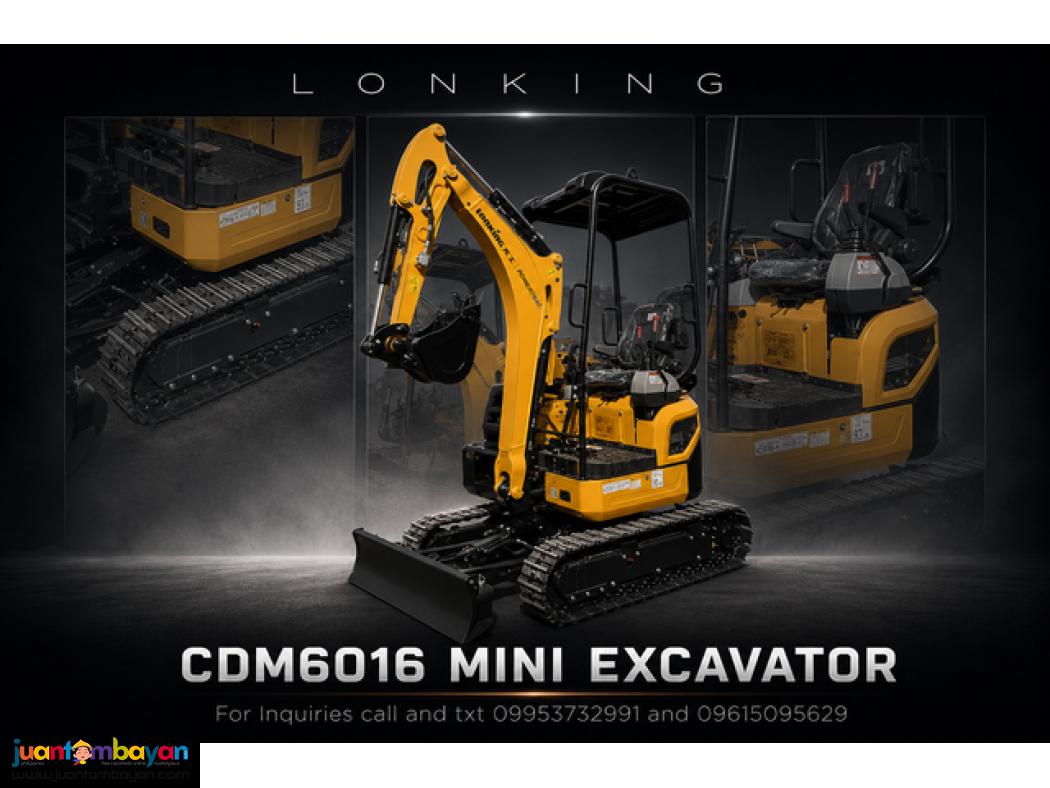 LONKING CDM6016 MINI EXCAVATOR 0.04CBM KUBOTA ENGINE