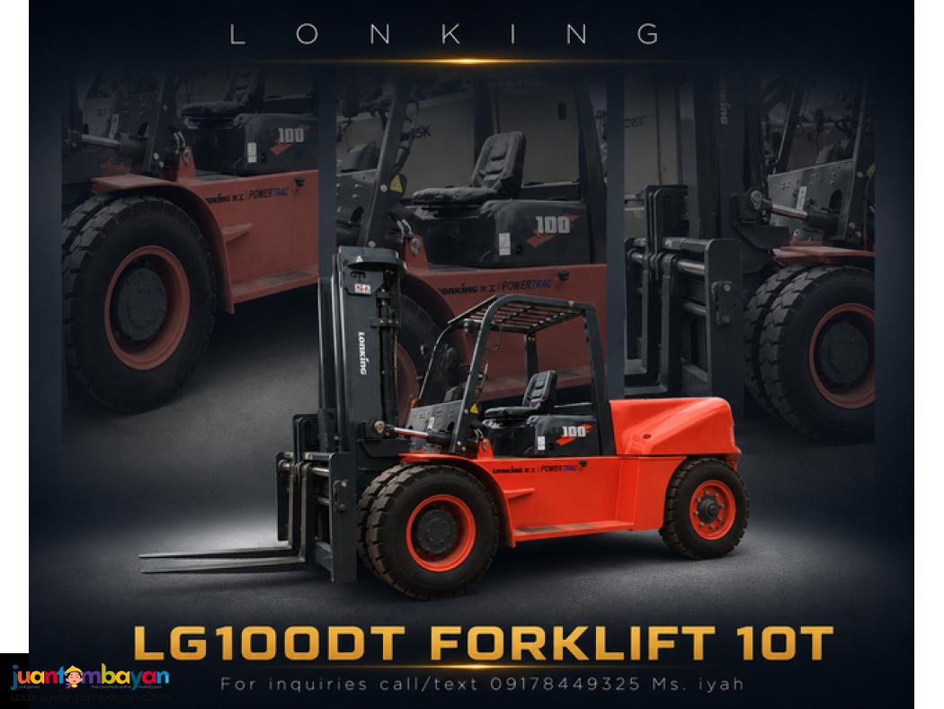 BRANDNEW LONKING LG100DT FORKLIFT 10T STD 3M，WEICHAI