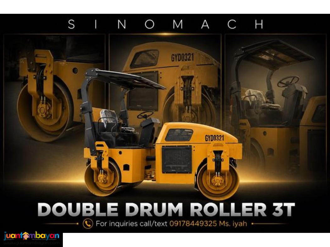SINOMACH GYD032J VIBRATORY ROLLER DOUBLE DRUM 3-TONS