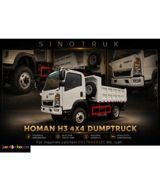 SINOTRUK HOMAN H3 4X4 DUMPTRUCK 4.5CBM