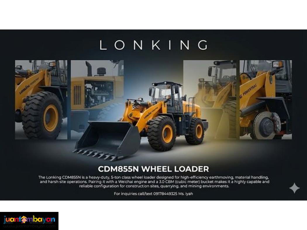Lonking CDM855N Wheel Loader 3cbm 