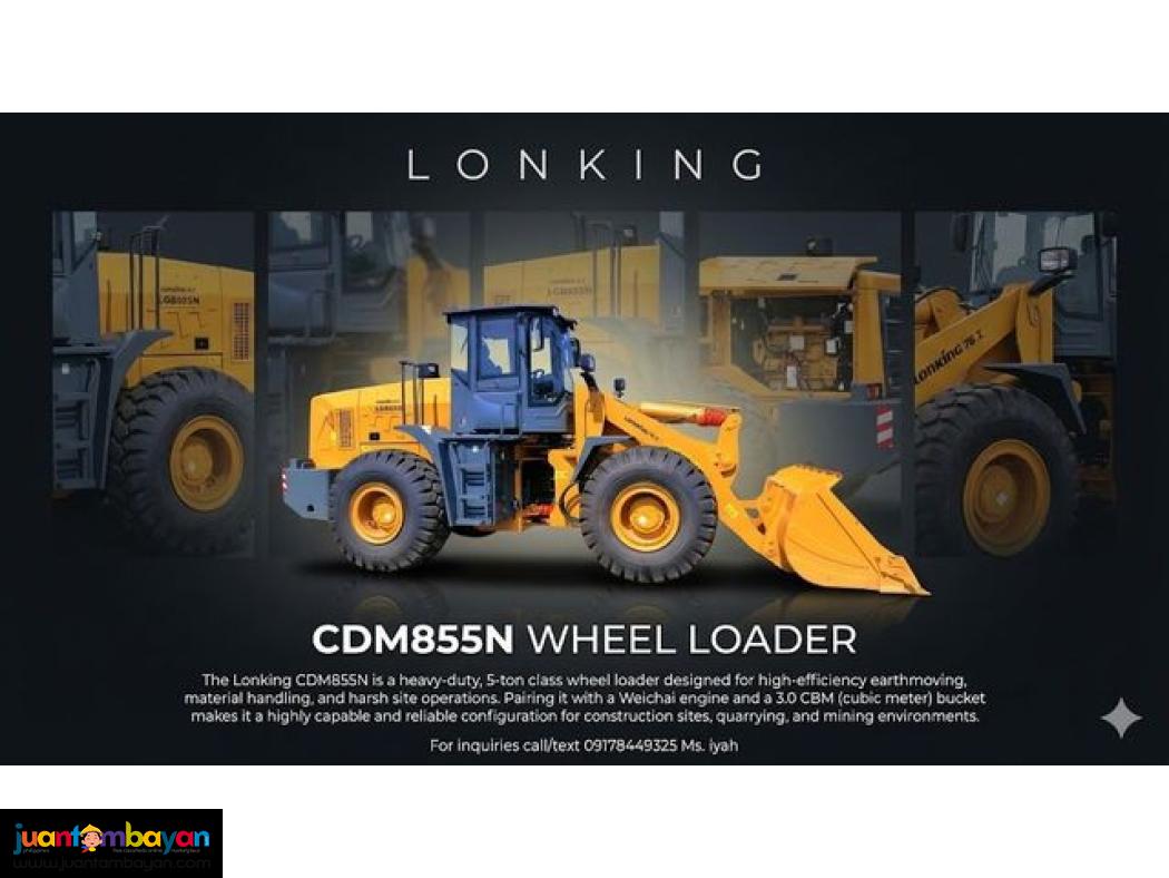 Lonking CDM855N Wheel Loader 3cbm 