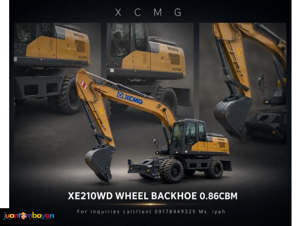BRANDNEW XCMG Xe210wd WHEEL BACKHOE 0.86m³ 