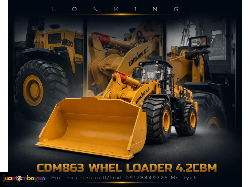 BRANDNEW LONKING CDM863 WHEEL LOADER (4.2CBM)