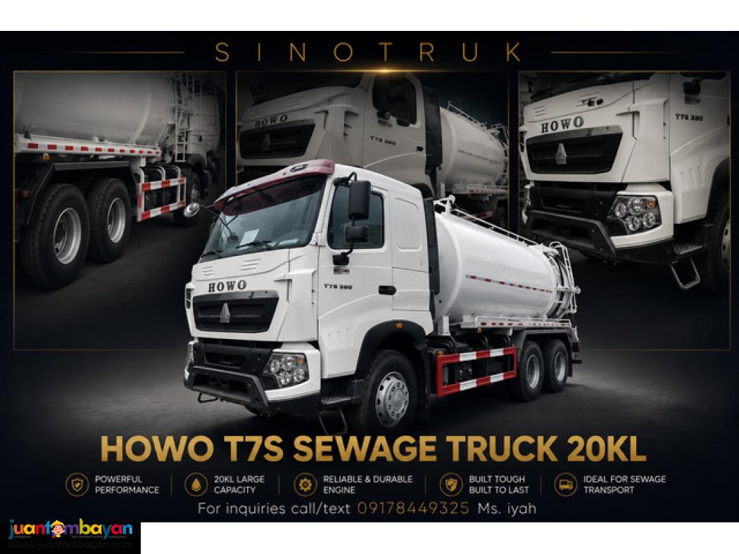 SINOTRUK HOWO T7S 6X4 SEWAGE TRUCK 20KL