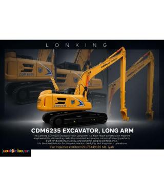 Lonking CDM6235 Long Arm Excavator 0.4cbm Cummins Engine