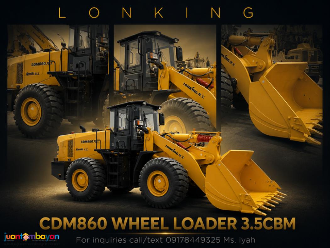 LONKING CDM860 WHEEL LOADER, 3.5CBM