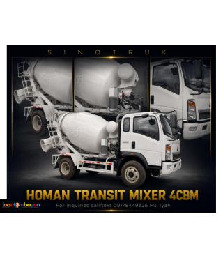 BRANDNEW SINOTRUK HOMAN TRANSIT MIXER,4CBM