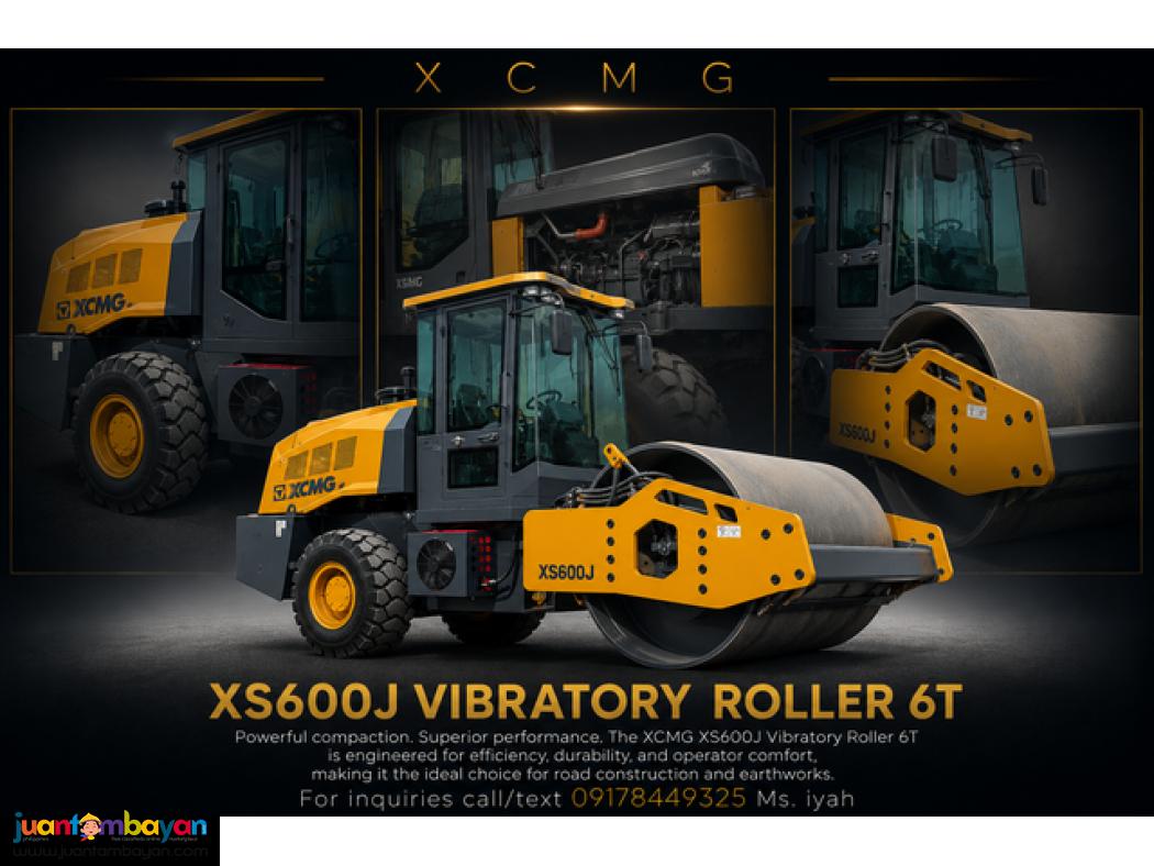 BRANDNEW XCMG XS600J VIBRATORY ROLLER, 6T
