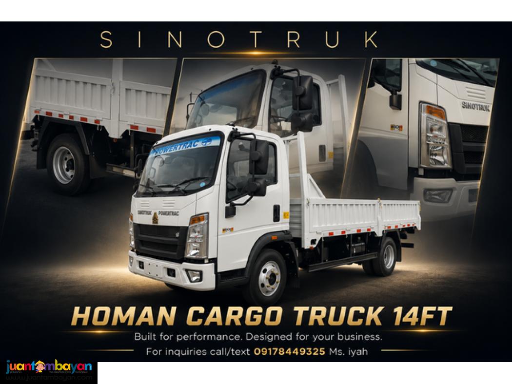 SINOTRUK HOMAN CARGO TRUCK, 14FEET