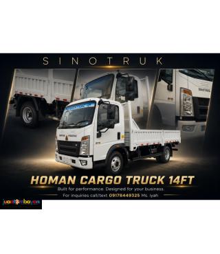SINOTRUK HOMAN CARGO TRUCK, 14FEET