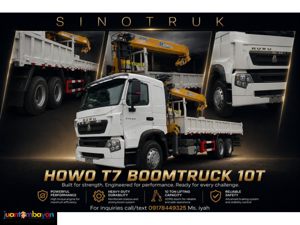 SINOTRUK HOWO T7 10W BOOMTRUCK, 10T