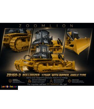 ZOOMLION ZD160-3 BULLDOZER 175HP, WITH RIPPER, ANGLE TYPE