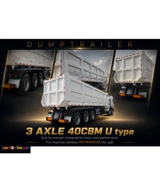12W DUMPTRAILER 3 AXLE 40CBM U type
