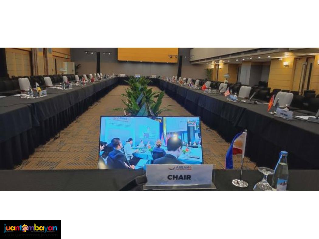 Conference Table Microphone with Monitors and Sounds System