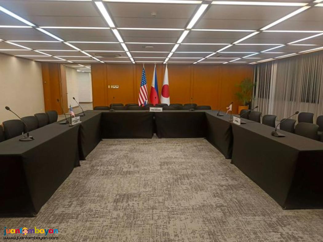 Conference Table Microphone with Monitors and Sounds System