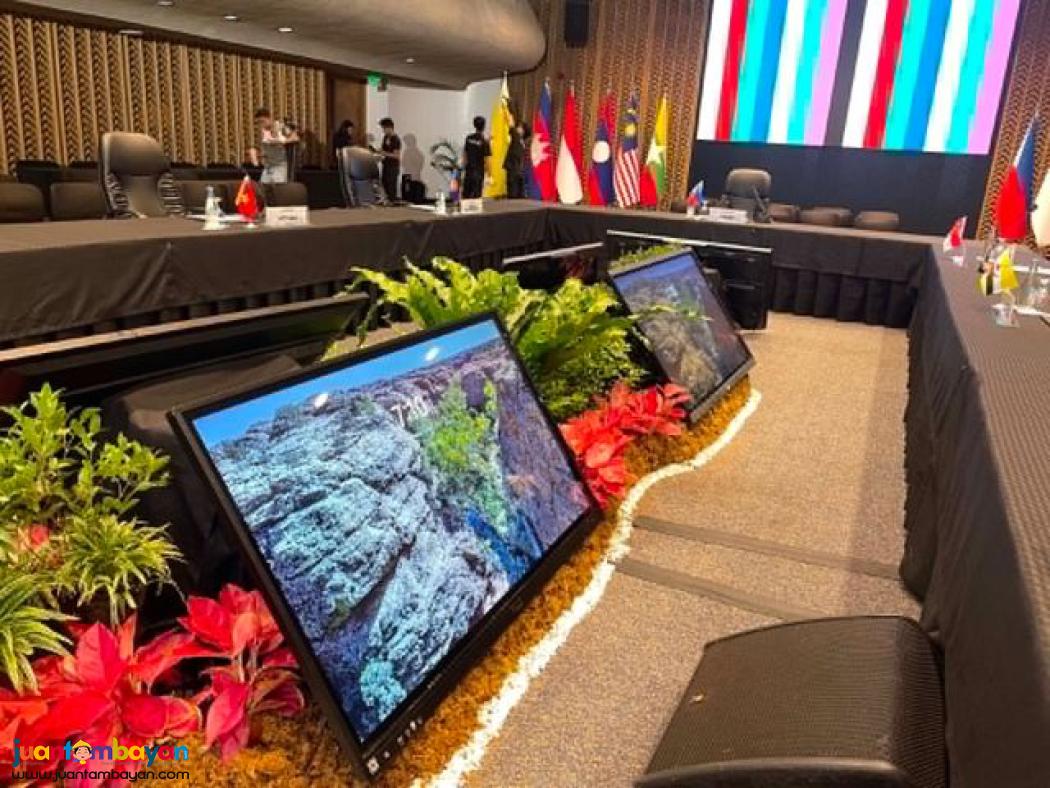 Conference Table Microphone with Monitors and Sounds System