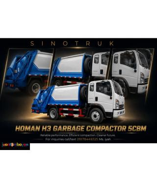 SINOTRUK HOMWN H3 4X2 GARBAGE COMPACTOR 5CBM