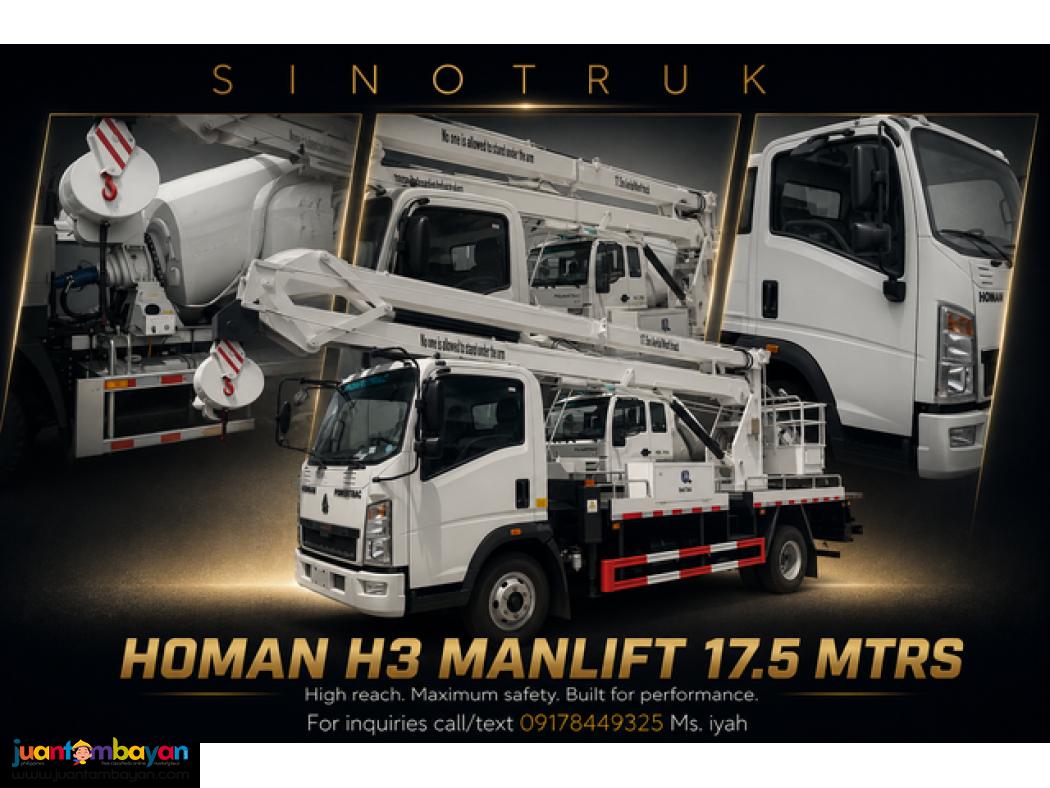 SINOTRUK HOMAN H3 4X2 MANLIFT 17.5MTRS