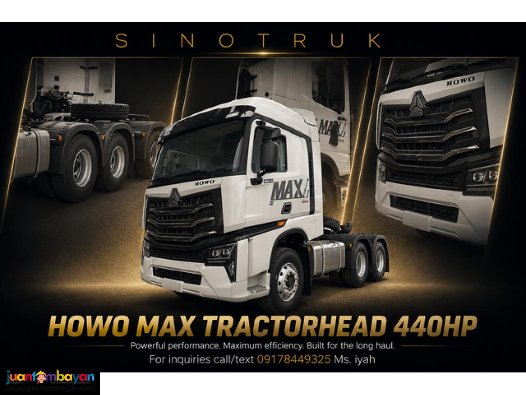 SINOTRUK HOWO MAX 6X4 TRACTOR HEAD, 440HP