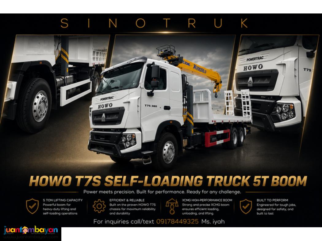 SINOTRUK HOWO T7S 6X4 SELF-LOADING TRUCK WITH 5T BOOM
