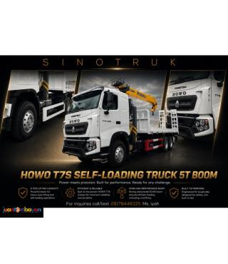 SINOTRUK HOWO T7S 6X4 SELF-LOADING TRUCK WITH 5T BOOM