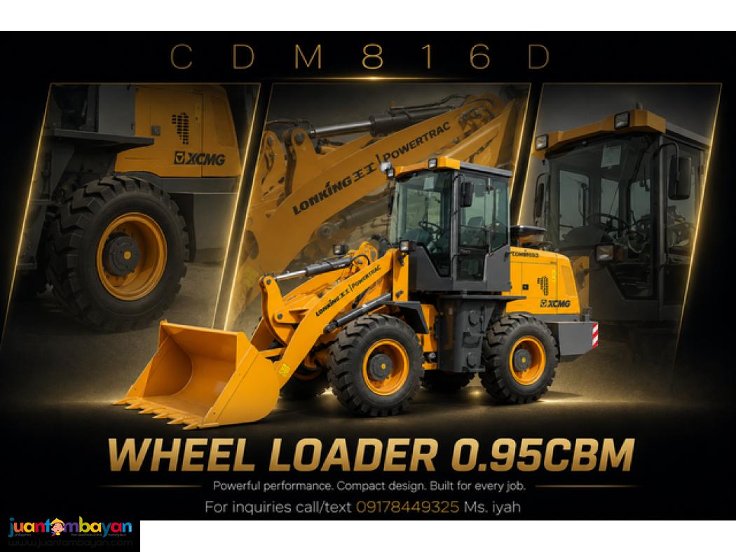 BRANDNEW CDM816D WHEEL LOADER, 0.95CBM