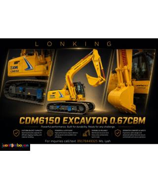 LONKING CDM6150 CRAWLER EXCAVTOR, 0.67CBM
