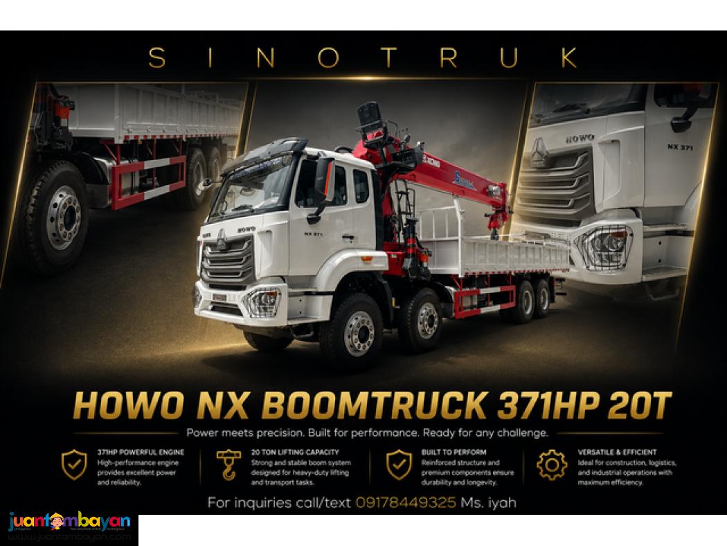 SINOTRUK HOWO NX 12W BOOMTRUCK 371HP 20T