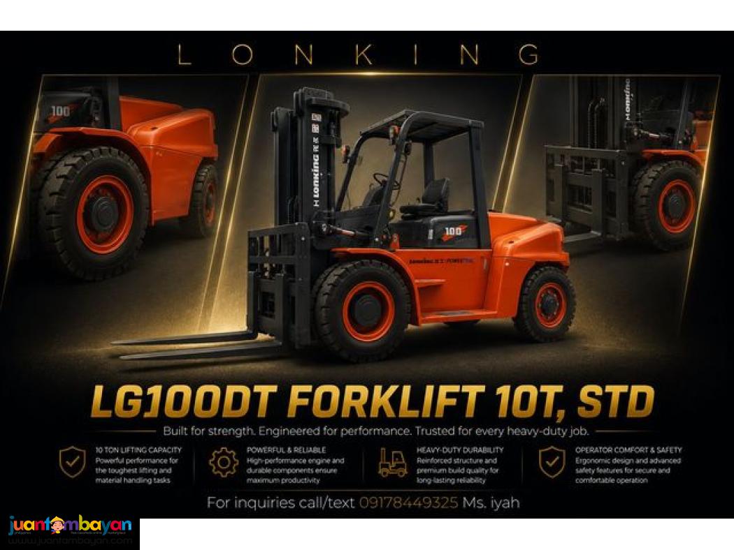 LONKING LG100DT FORKLIFT STANDARD MAST 10-TONS