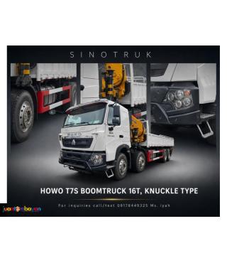 SINOTRUK HOWO T7S CARGO BOOM TRUCK 16TONS KNUCKLE TYPE