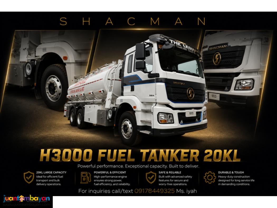 SHACMAN H3000 6X4 FUEL TANKER, 20K LITERS