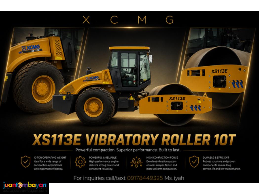 XE113E VIBRATORY ROLLER, 10T SINGLE DRUM